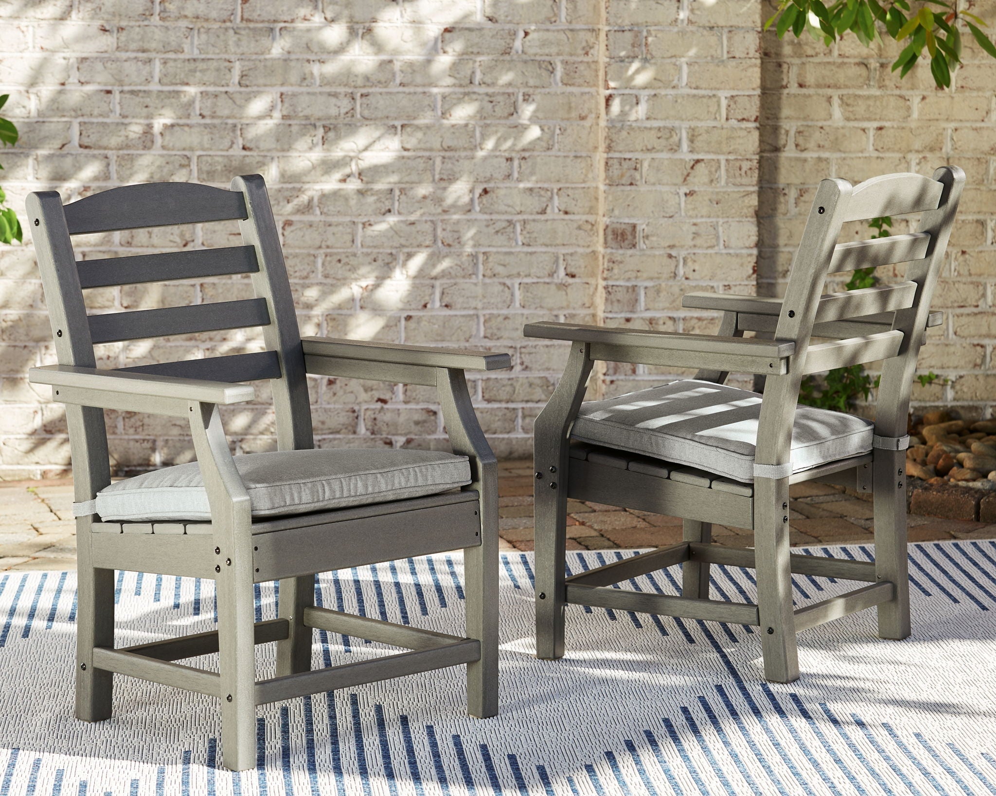 Visola - Arm Chair With Cushion (Set of 2) - Gray