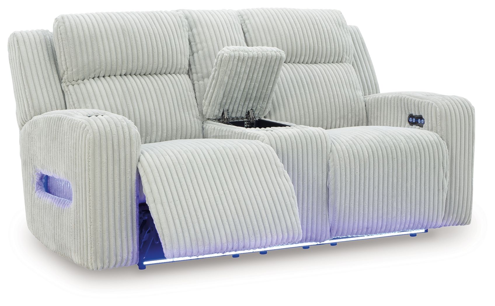 Forest Lake - Power Reclining Loveseat With Console / Adj Headrest - Stylish Home Furniture
