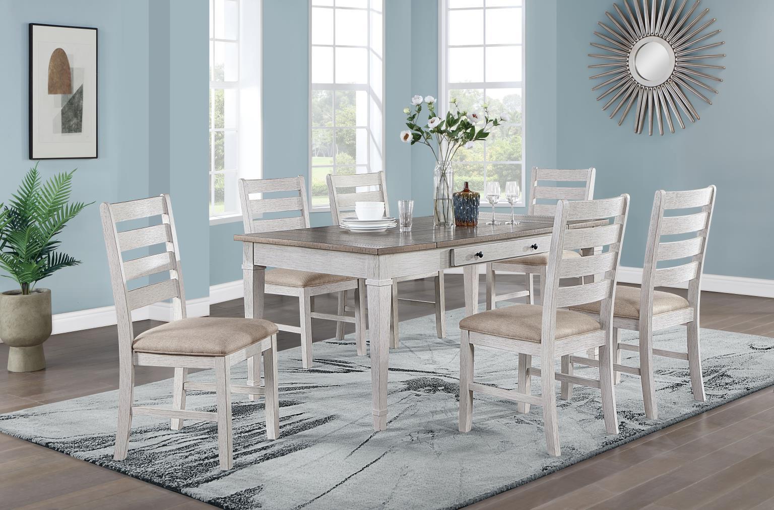 D117 - Rectangular Dining Table With Storage - White - Stylish Home Furniture