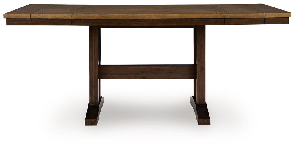 Rylandeen - Rectangular Dining Room Counter Height Extension Table - Light Brown / Dark Brown - Stylish Home Furniture