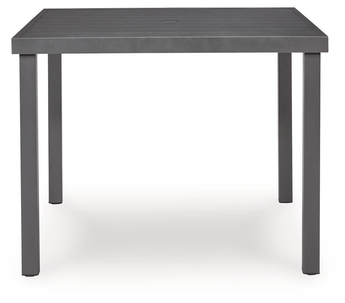 Rocky Creek - Square Dining Table With Umbrella Option - Gray - Stylish Home Furniture