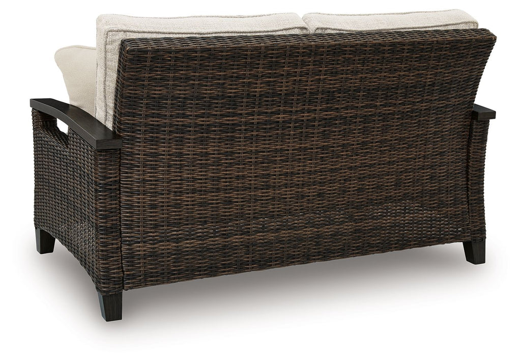Monterey Point - Loveseat With Cushion - Dark Brown - Stylish Home Furniture