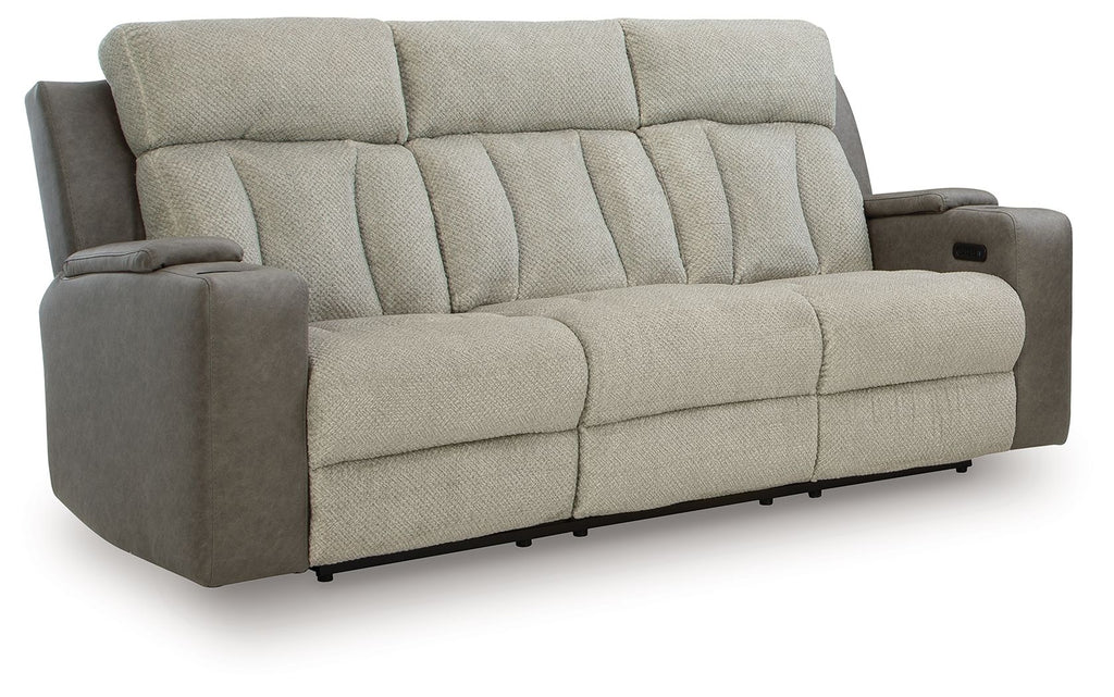 WhipLash - Power Reclining Sofa With Adj Headrest - Sisal - Stylish Home Furniture