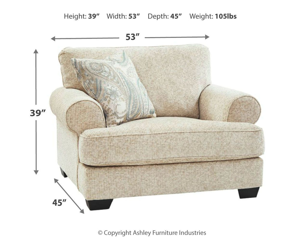 Monaghan - Chair and a Half - Sandstone - Stylish Home Furniture
