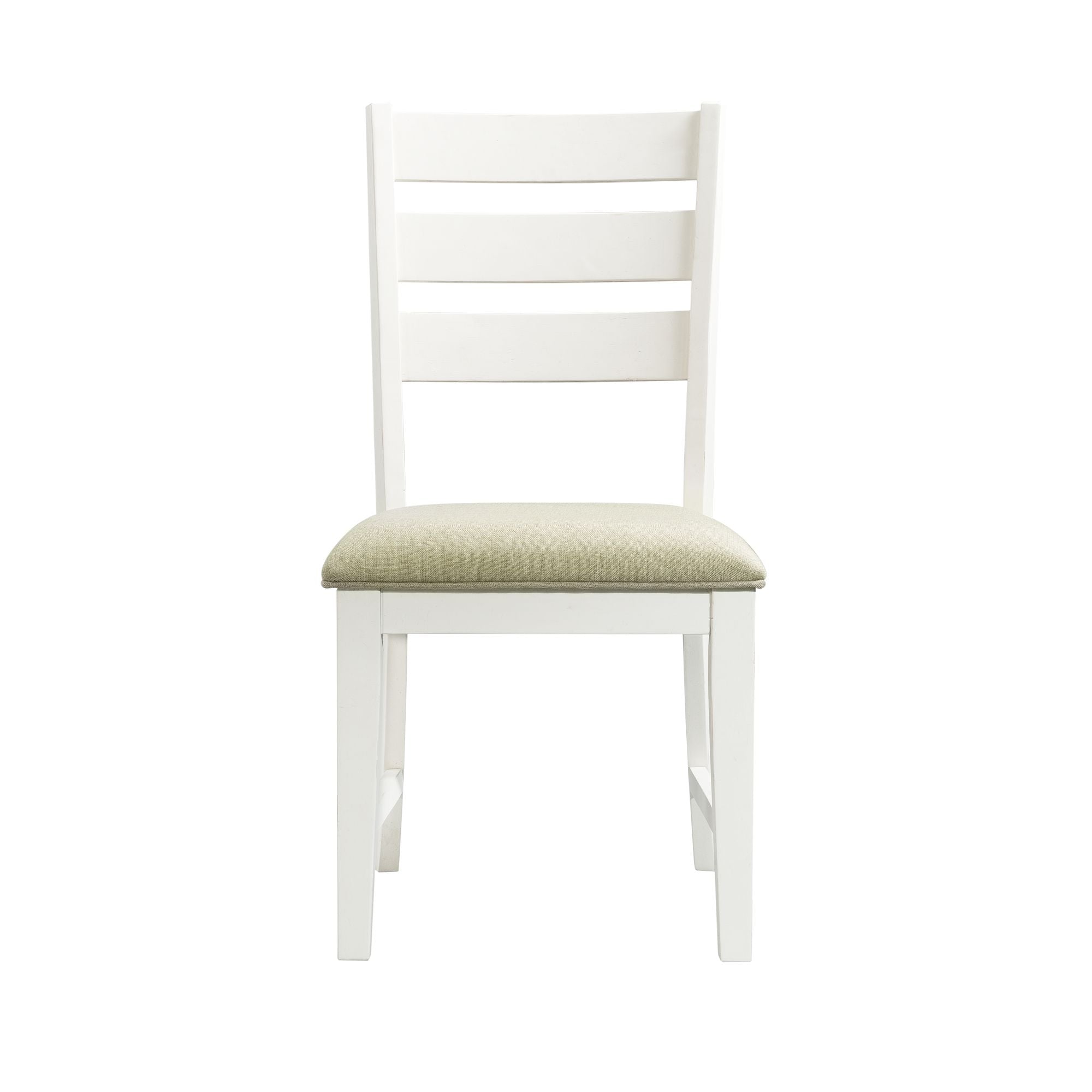 Park Creek - Ladder Back Side Chair (Set of 2) - Cottage White Finish - Stylish Home Furniture