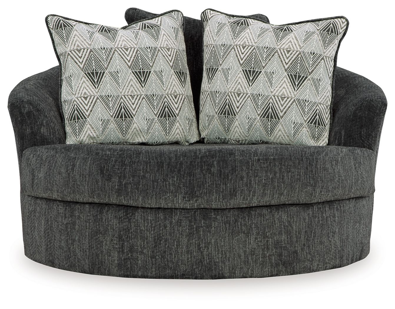 Biddeford - Oversized Swivel Accent Chair - Shadow - Stylish Home Furniture