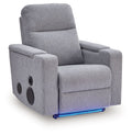 Pineland - Glider Power Recliner With Audio System - Pewter - Stylish Home Furniture
