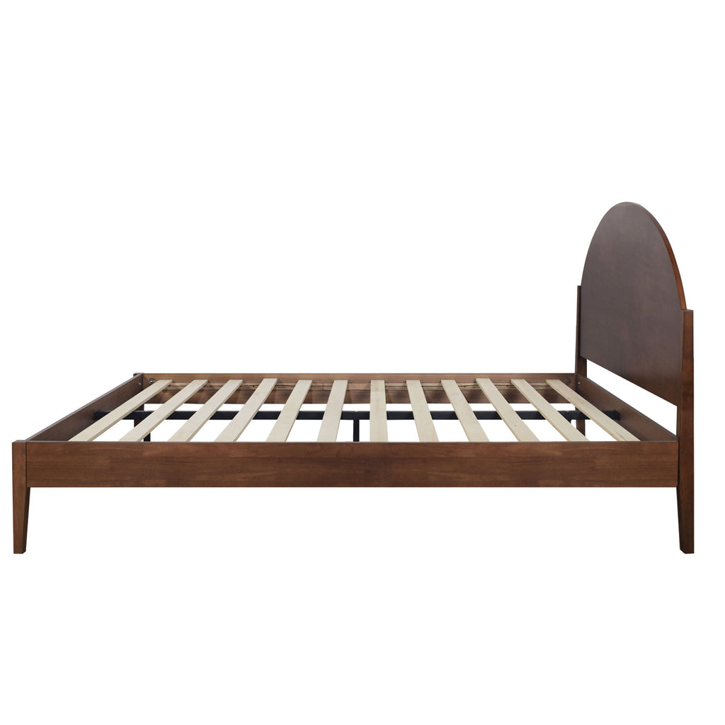 Rowland - 5/0 Queen Platform Bed Only - Walnut - Stylish Home Furniture