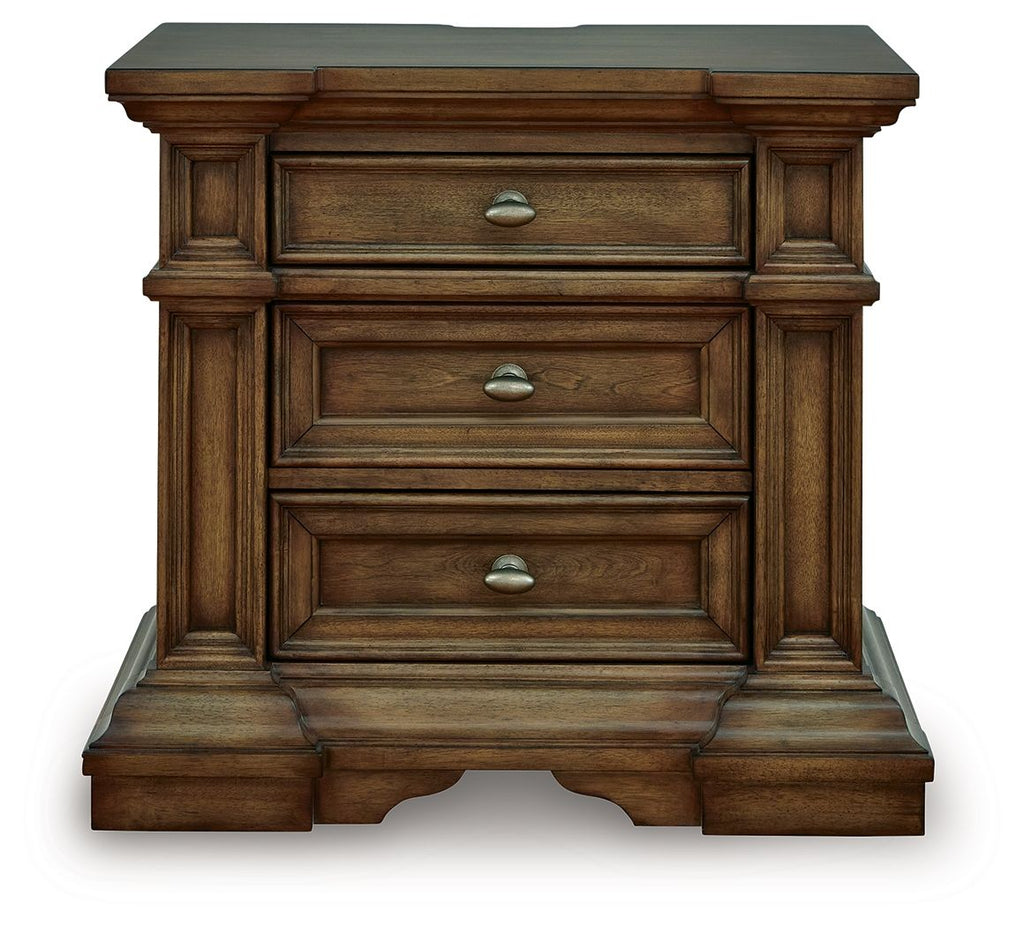 Frantanna - Three Drawer Night Stand - Brown - Stylish Home Furniture