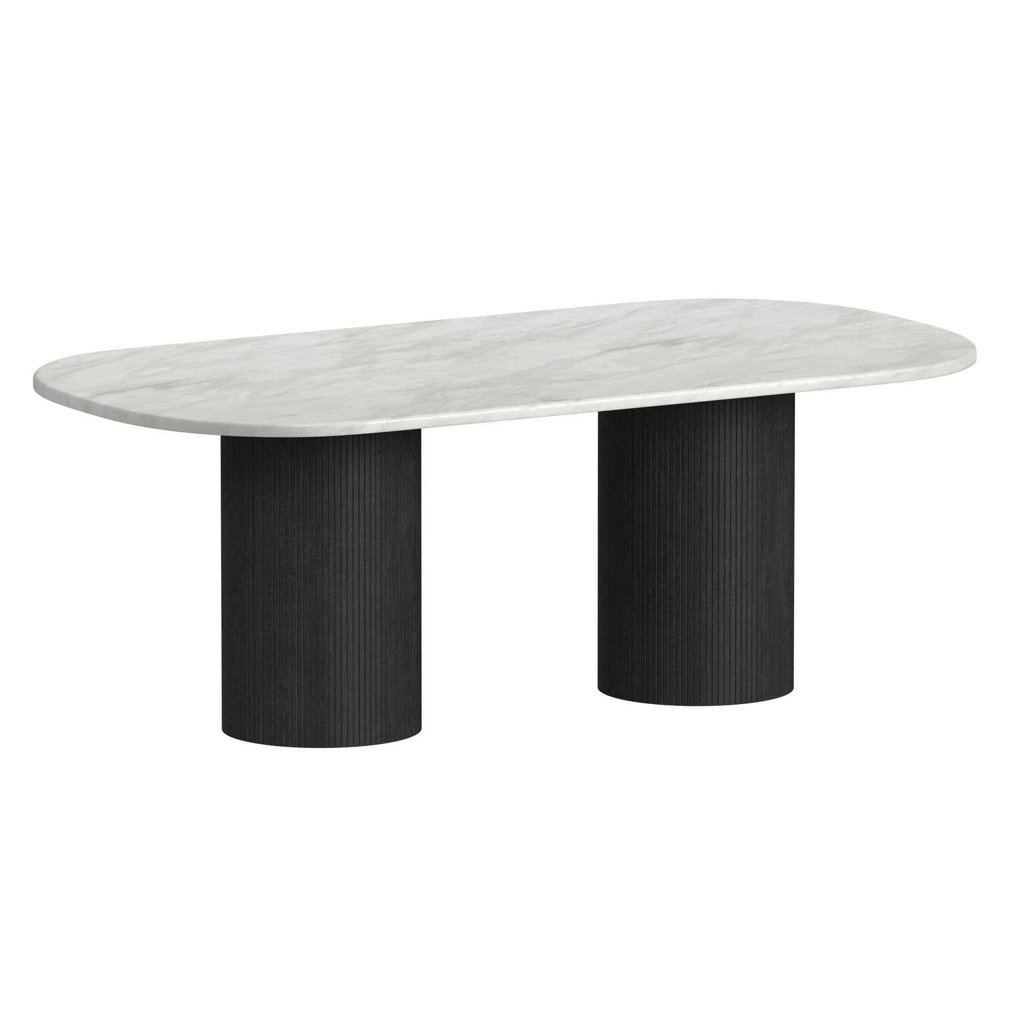 Sylvie - Oval Dining Table With Faux Marble Top - Stylish Home Furniture