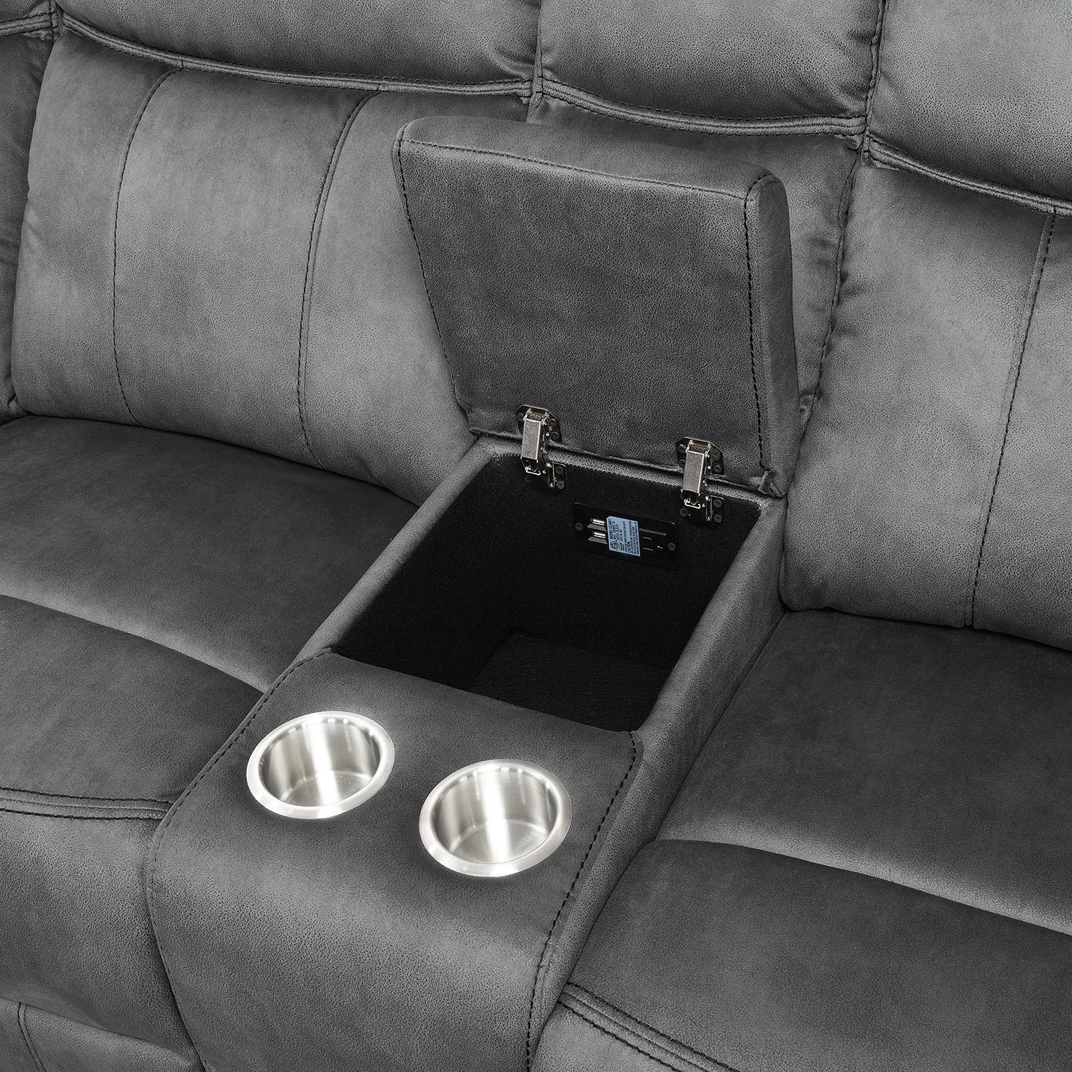 U91 - 3 Piece Reclining Sectional - Gray - Stylish Home Furniture