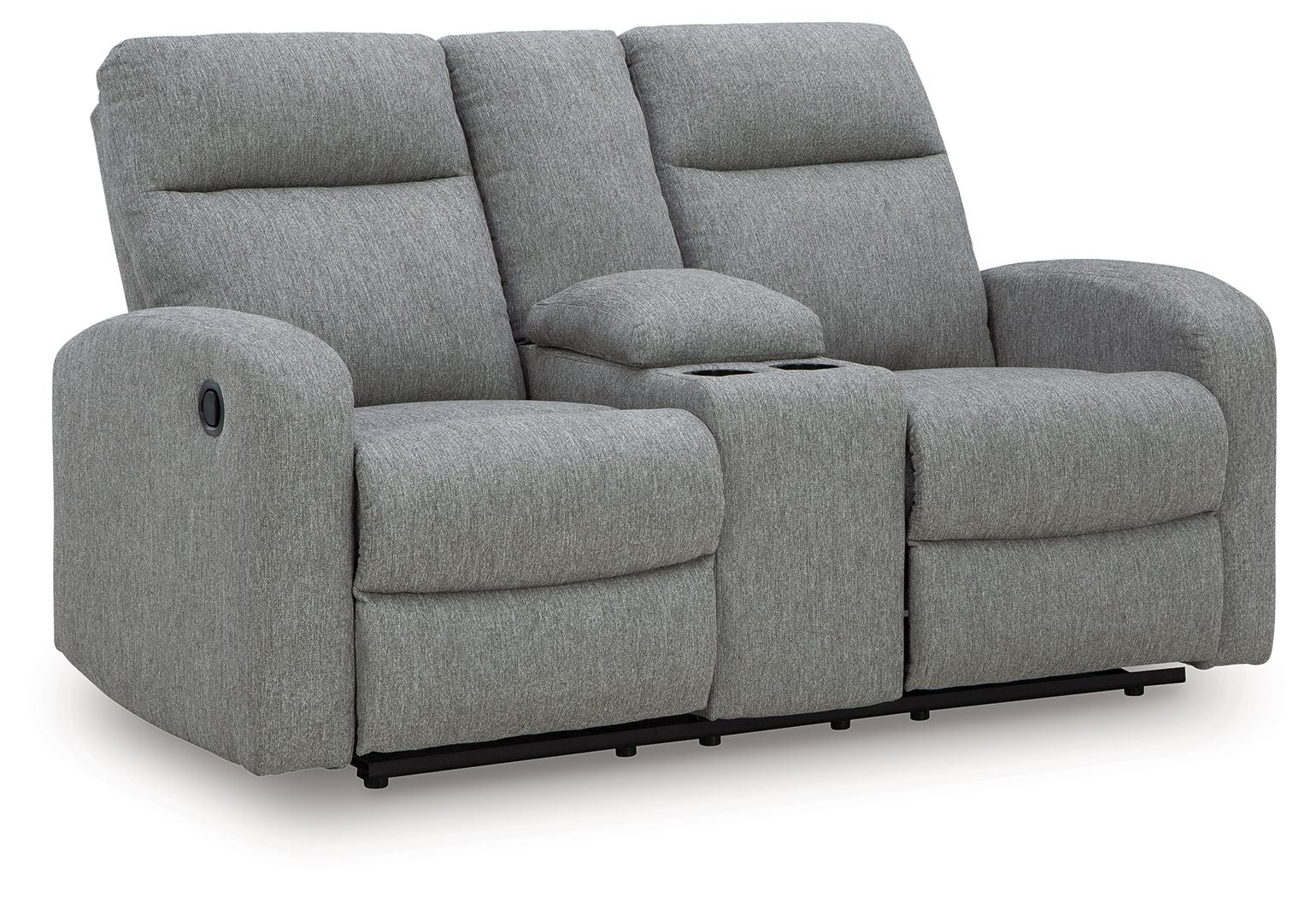 Gauntlet - Double Recline Loveseat With Console - Sterling - Stylish Home Furniture