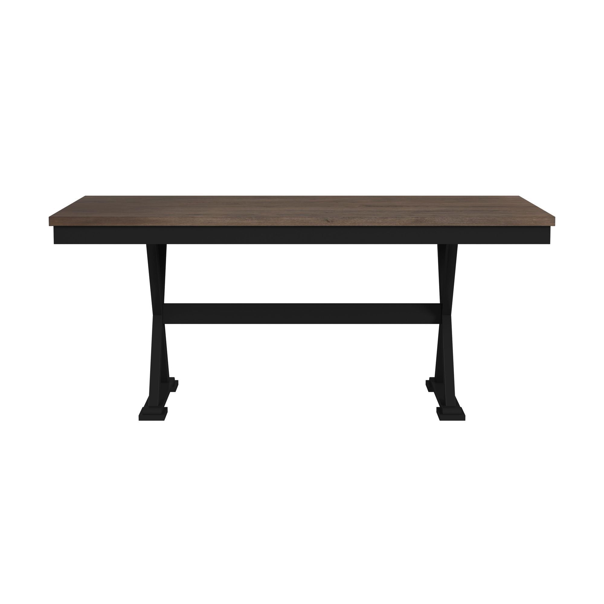Tulane - 6 Piece Dining Set With Table, 4 Chairs, And Bench - Oak And Black - Stylish Home Furniture