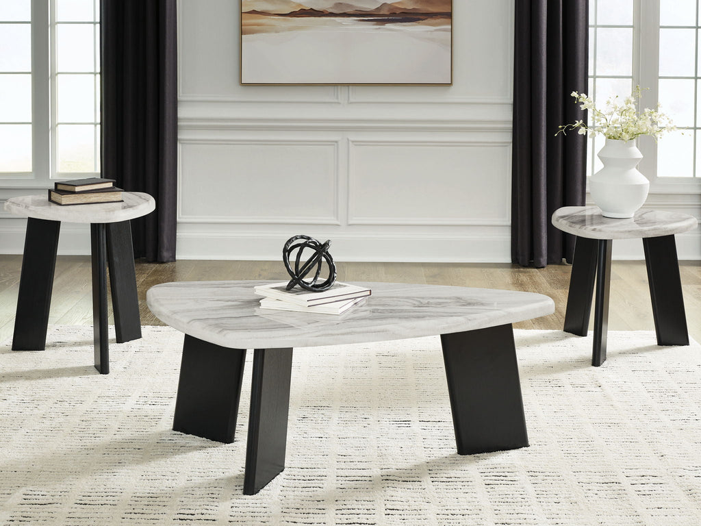Lilyberg - Occasional Table Set (Set of 3) - Gray / Black - Stylish Home Furniture
