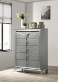 B024 - Chest - Olive Shimmer Silver - Stylish Home Furniture