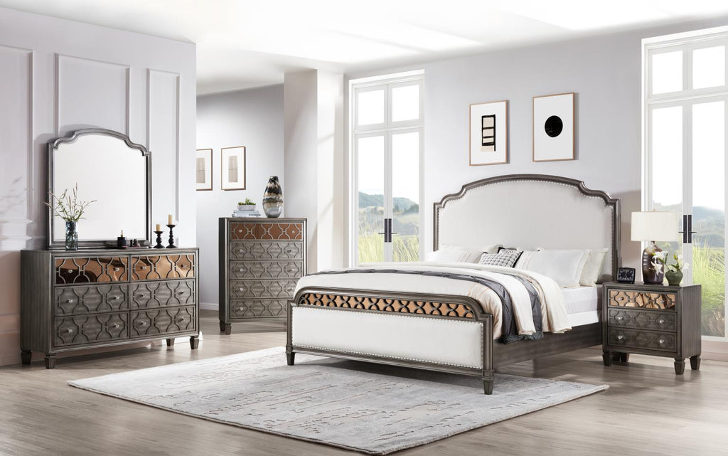B086 - Nightstand - Gray - Stylish Home Furniture