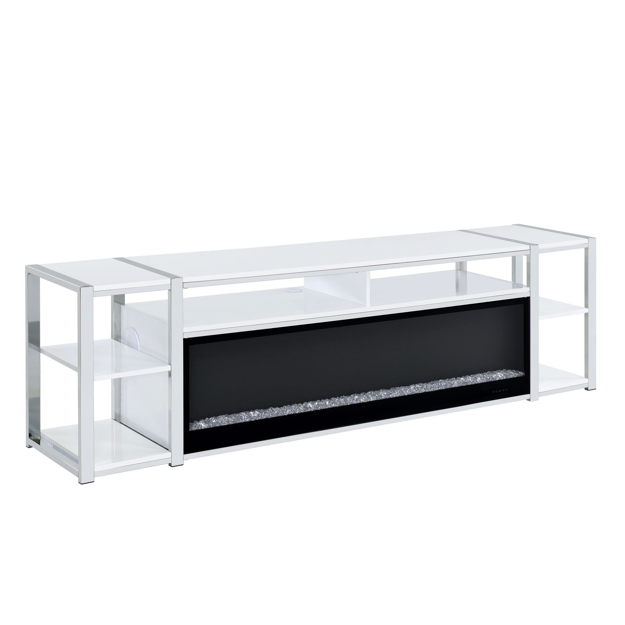 Midway - 80" TV Console With Firelight - White - Stylish Home Furniture