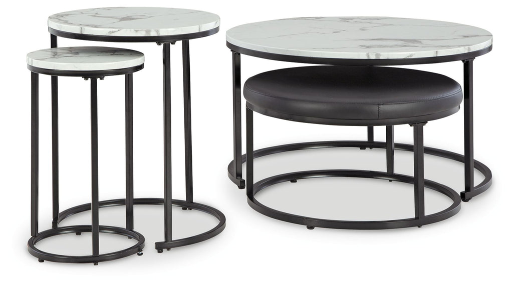 Jusmour - Occasional Nesting Table (Set of 4) - Black / White - Stylish Home Furniture