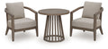 Joy Lagoon - Outdoor Chairs With Cushions/Table (Set of 3) - Beige - Stylish Home Furniture
