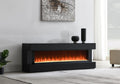 W025 - Fireplace TV Stand With Bluetooth Speaker - Black