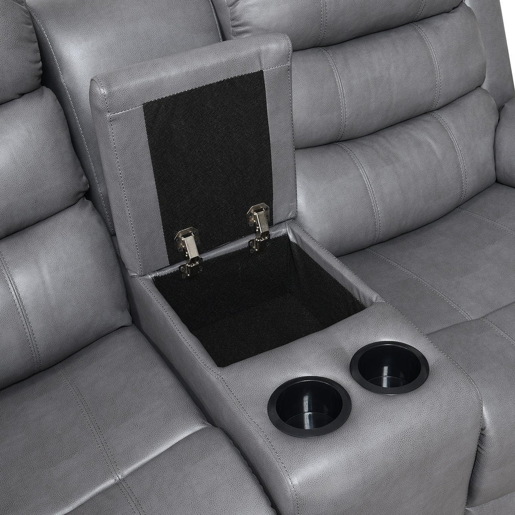 U156 - Motion LED Loveseat - Gray