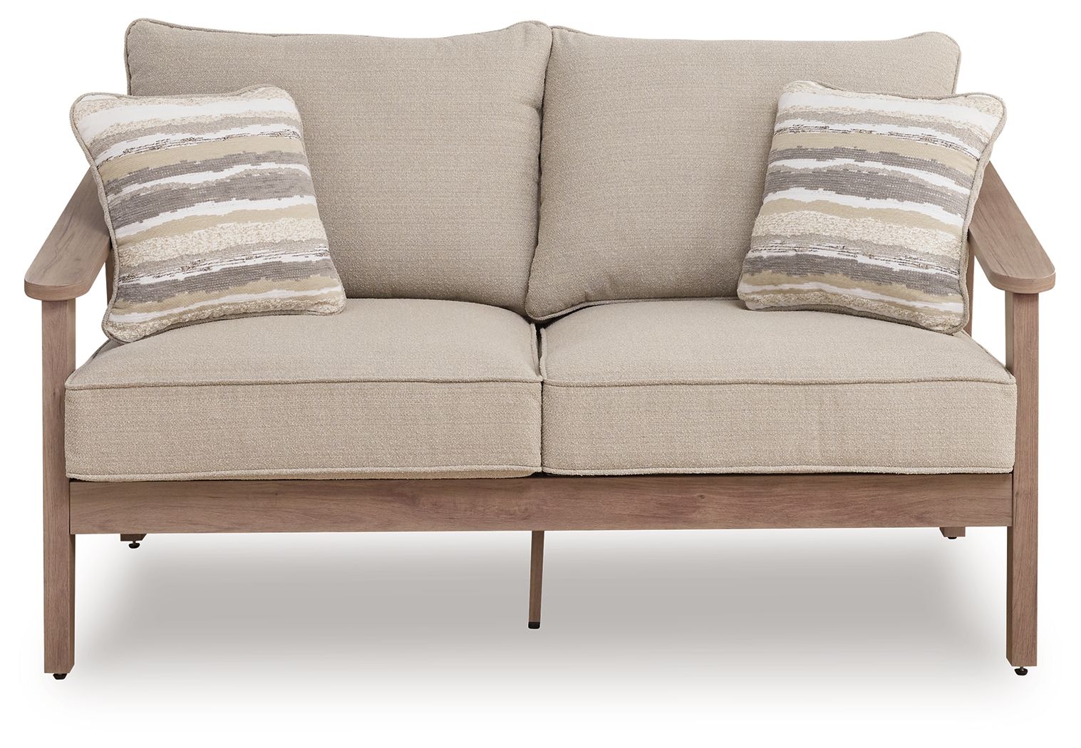 Harmony Headlands - Loveseat With Cushion - Natural / Gray - Stylish Home Furniture