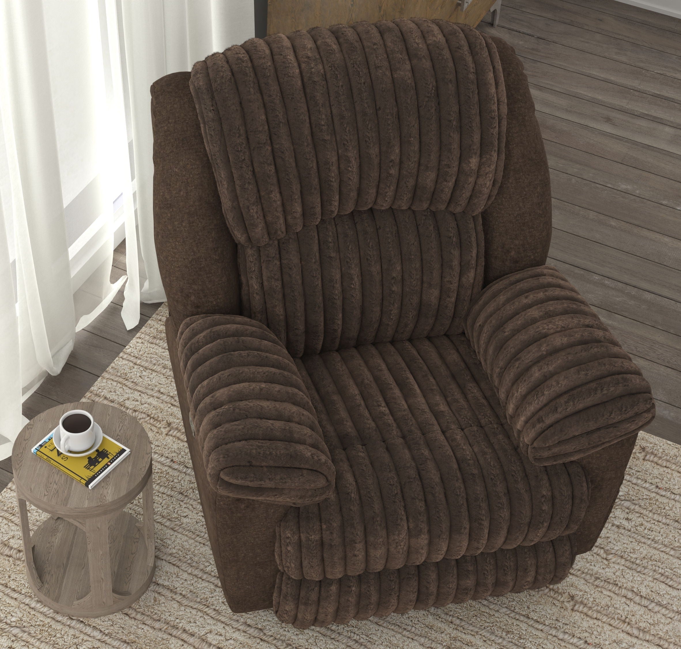 Shaggy - Power Lay Flat Recliner With Zero Gravity - Stylish Home Furniture