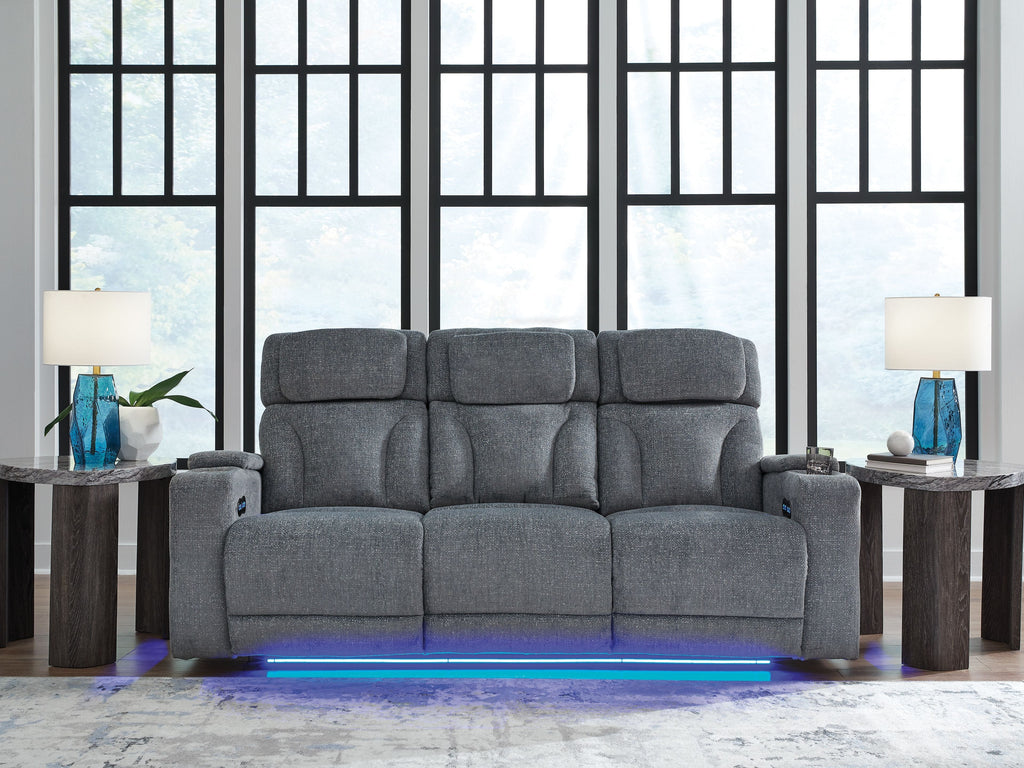 Studio Cave - Power Reclining Sofa - Steel - Stylish Home Furniture