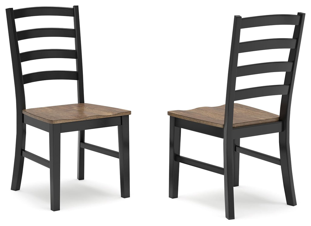 Wildenauer - Dining Room Side Chair (Set of 2) - Brown / Black - Stylish Home Furniture