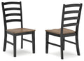 Wildenauer - Dining Room Side Chair (Set of 2) - Brown / Black - Stylish Home Furniture
