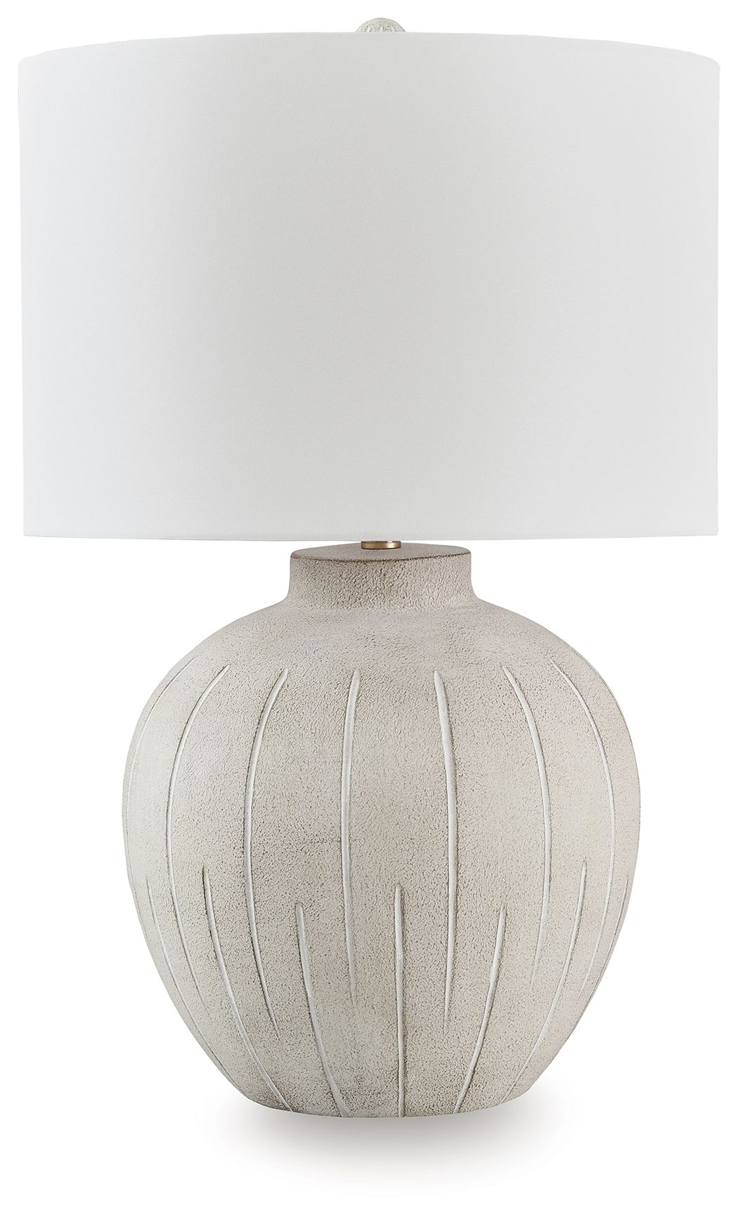 Calbert - Poly Table Lamp - Warm Gray - Stylish Home Furniture