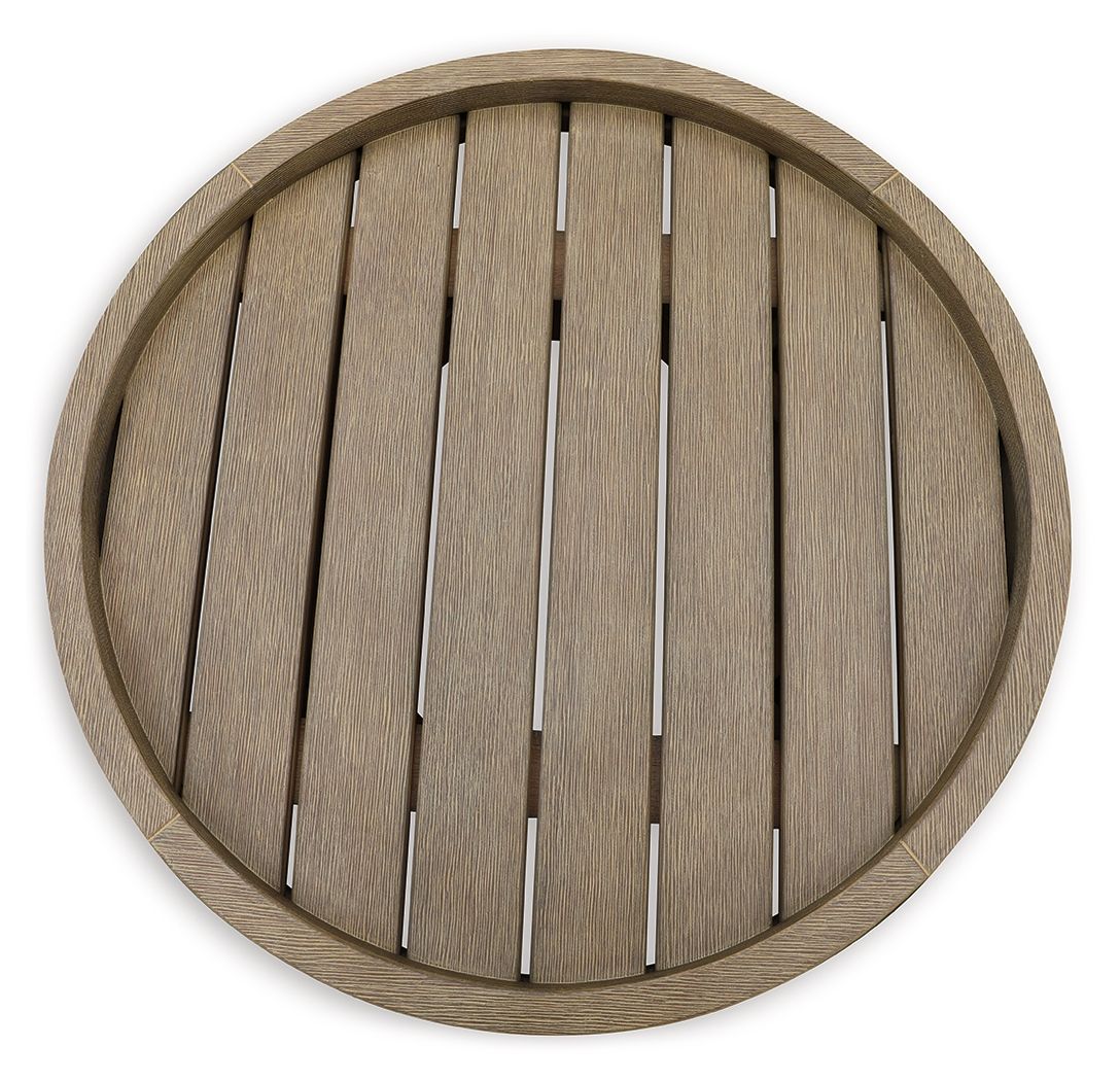 Marina Sun - Round End Table - Beige - Stylish Home Furniture
