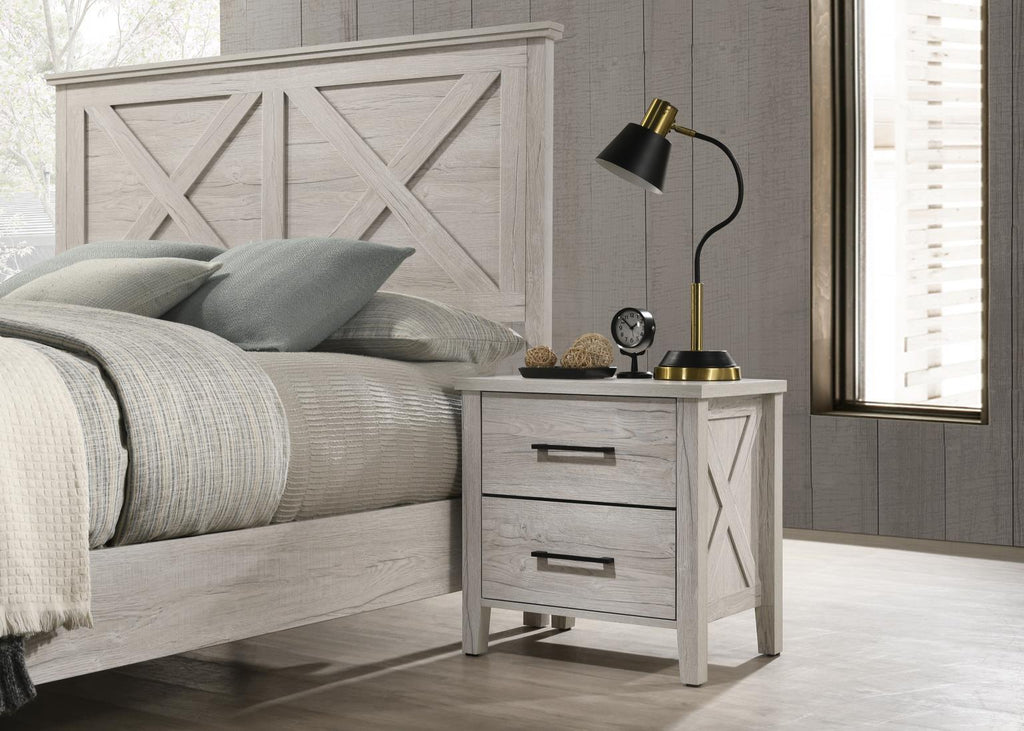 B523 - Nightstand - White Wash - Stylish Home Furniture