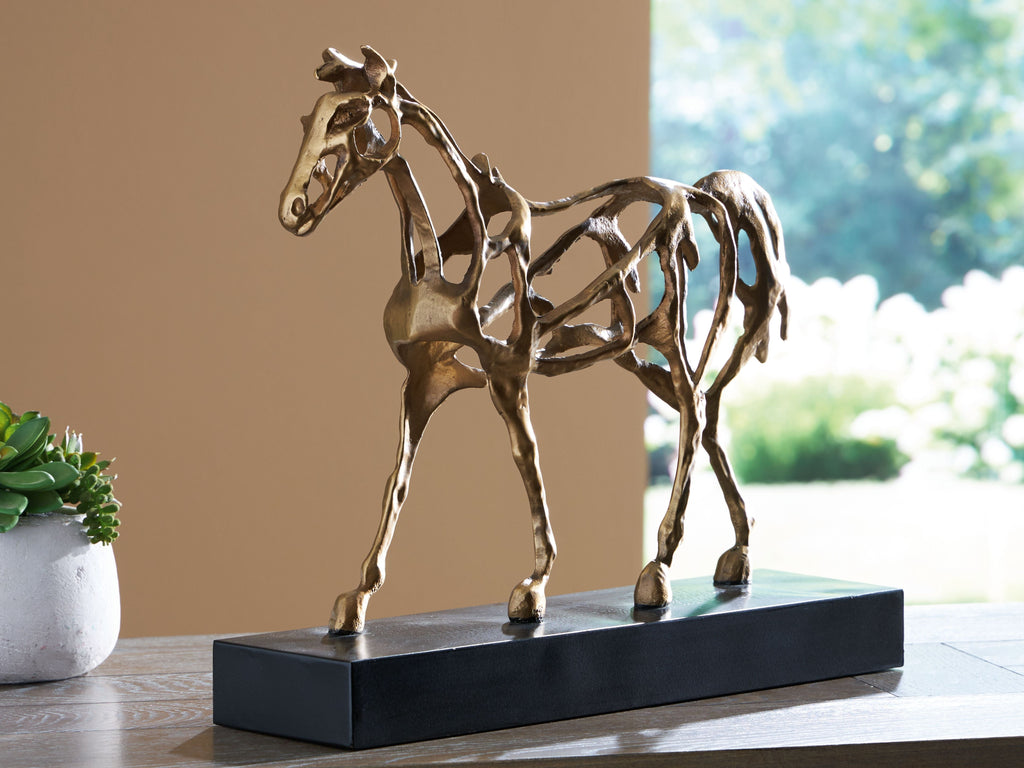 Grainville - Sculpture - Antique Gold Finish - Stylish Home Furniture