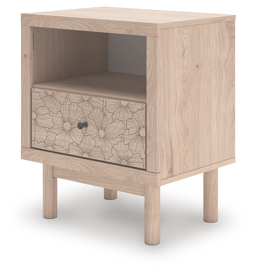 Arloster - One Drawer Night Stand - Tan - Stylish Home Furniture
