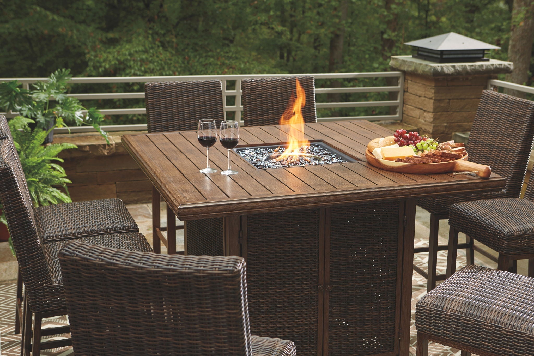 Paradise Trail - Outdoor Fire Pit Table Set - Stylish Home Furniture