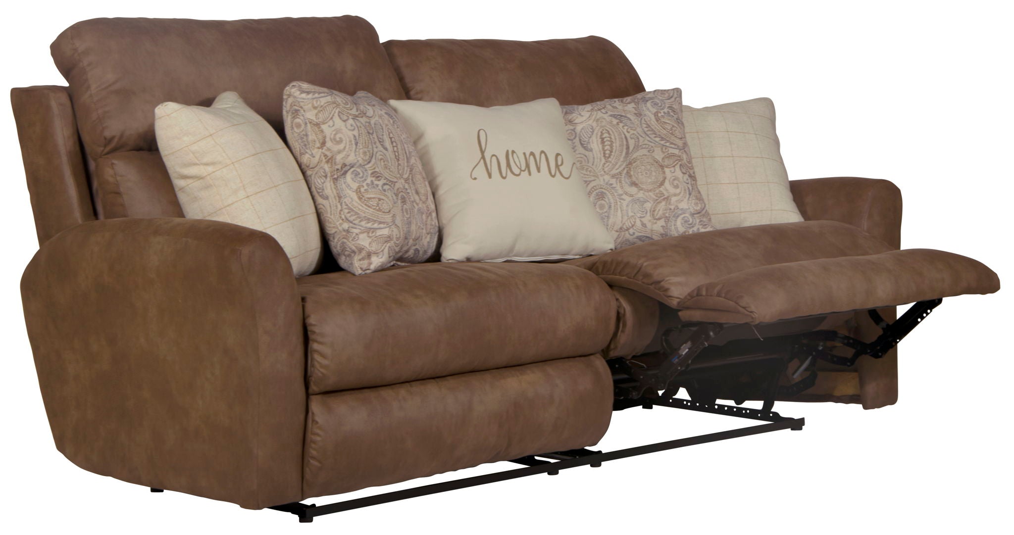 Justine - Lay Flat Reclining Sofa - Burlap - Stylish Home Furniture
