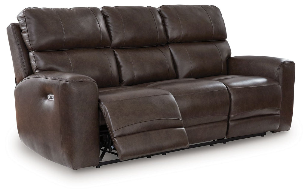 Crossplex - Power Reclining Sofa With Adjustable Headrest - Smoke - Stylish Home Furniture