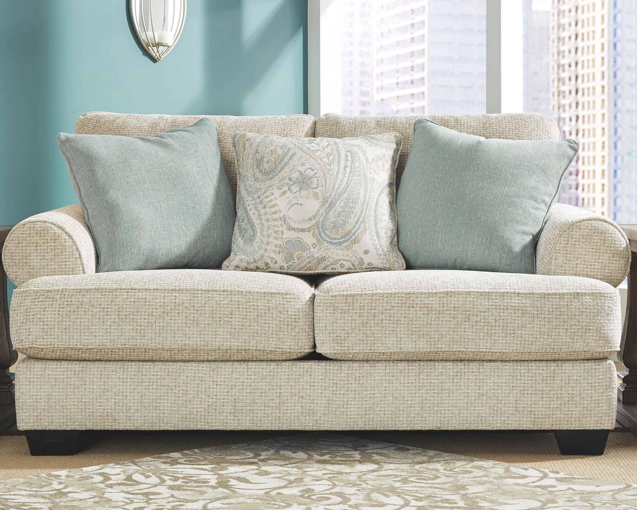 Monaghan - Loveseat - Sandstone - Stylish Home Furniture