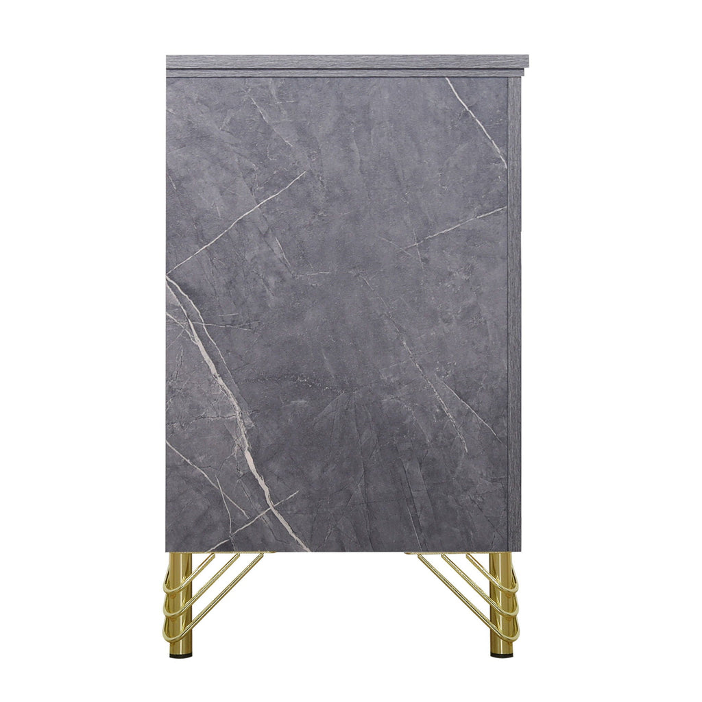 Symmetry - 2 Drawer Nightstand - Charcoal
