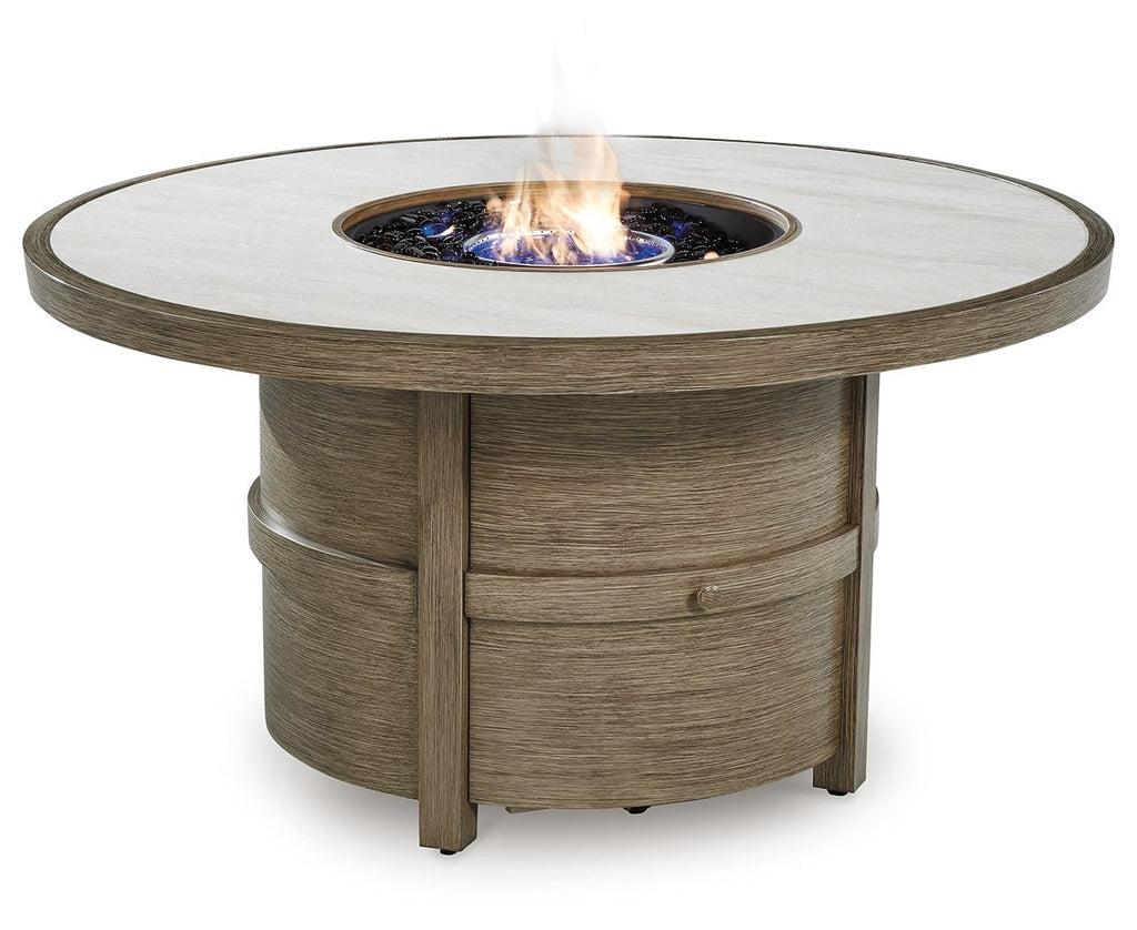 Rainier Ranch - Round Fire Pit Table - Beige - Stylish Home Furniture