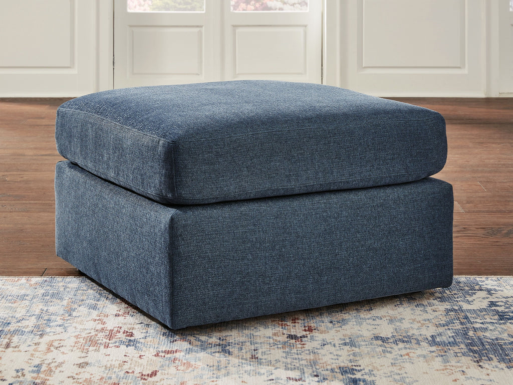 Modmax - Oversized Accent Ottoman - Fabric - Ink - Stylish Home Furniture
