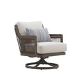 Genova - Patio Swivel Club Chair With Accent Pillow (Set of 2) - Gray - Stylish Home Furniture