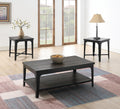 T110 - Coffee Table & 2 End Tables - Dark Brown