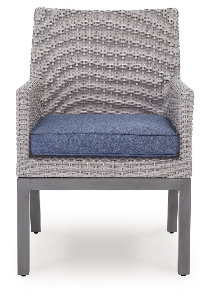 Half Moon Beach - Arm Chair With Cushion (Set of 2) - Blue / Gray - Stylish Home Furniture