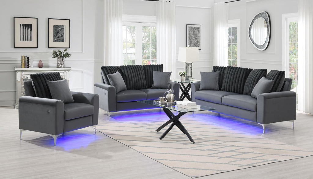 U481 - Sofa & Loveseat - Gray - Stylish Home Furniture