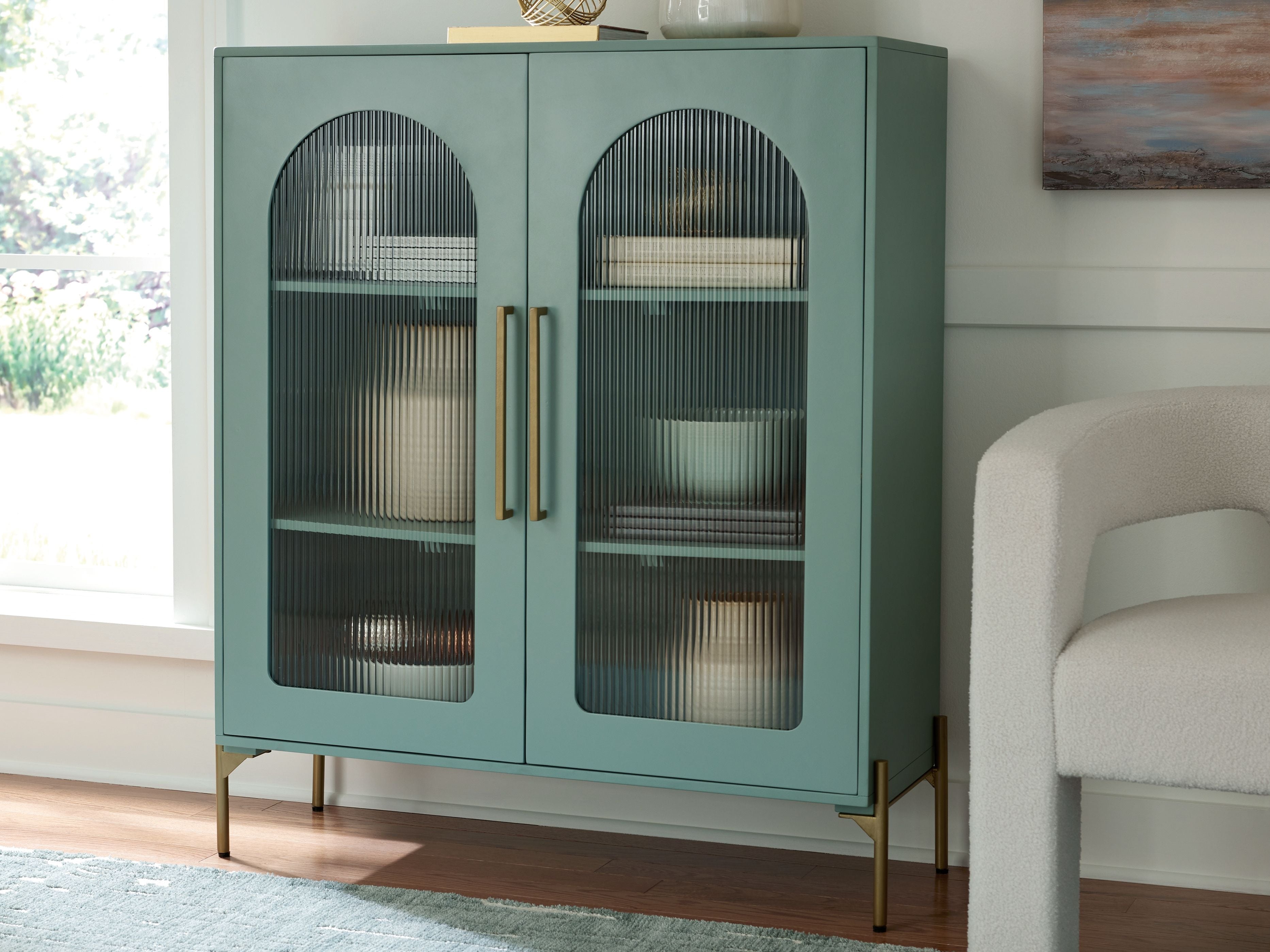 Adwen - Accent Cabinet - Light Green - Stylish Home Furniture