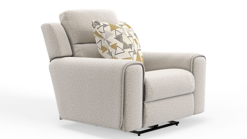 Micah - Power Headrest Power Deep Seat Lay Flat Recliner - Oatmeal - Stylish Home Furniture