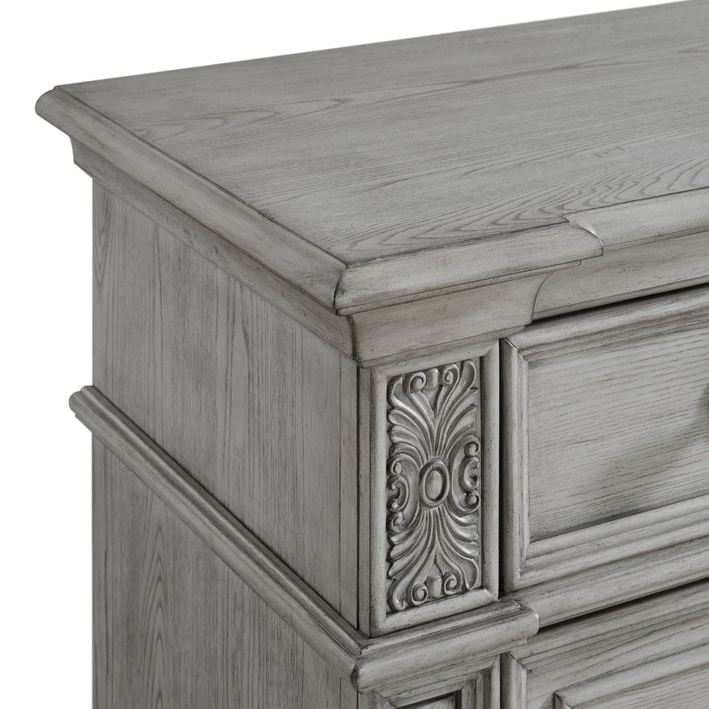 Glenmore - 15-Drawer Mansion Chest - Aged Gray - Stylish Home Furniture