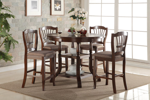 Bixby - Counter Table & 4 Chairs - Espresso - Stylish Home Furniture